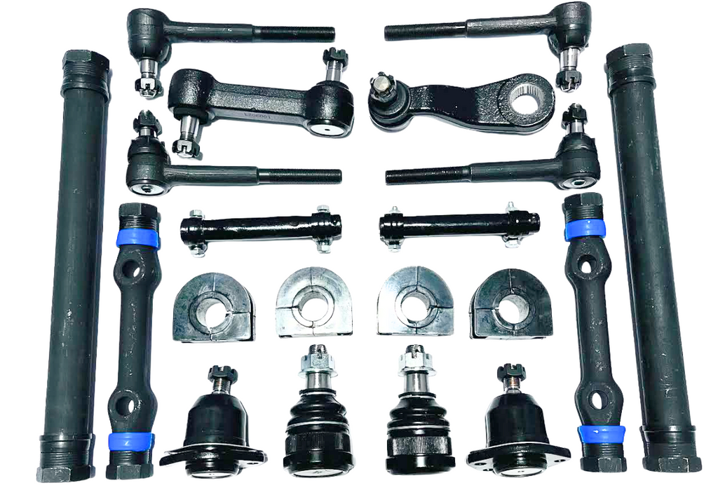1971-1972 Chevrolet 2WD C20 C30 Pickup Suburban New Front End Suspension Master Rebuild Kit with Power Steering