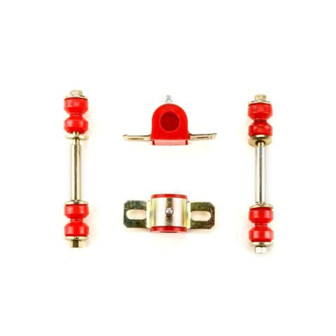 1966-1970 Oldsmobile 442 Cutlass Red Polyurethane New Front End Suspension Rebuild Kit with Oval Control Arm Bushings