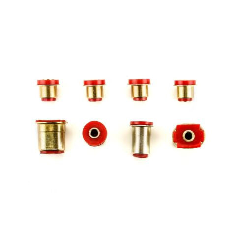 1966-1970 Oldsmobile 442 Cutlass Red Polyurethane New Front End Suspension Rebuild Kit with Oval Control Arm Bushings