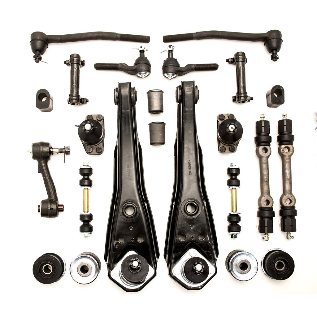 1968 1969 Ford Mustang w/ Power Steering (Except 69 Boss) Front End Suspension Rebuild Kit with Idler Arm