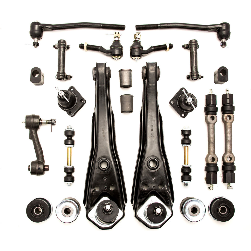 1970 Ford Mustang w/ Power Steering (Including 69 Boss) Front End Suspension Rebuild Kit with Idler Arm