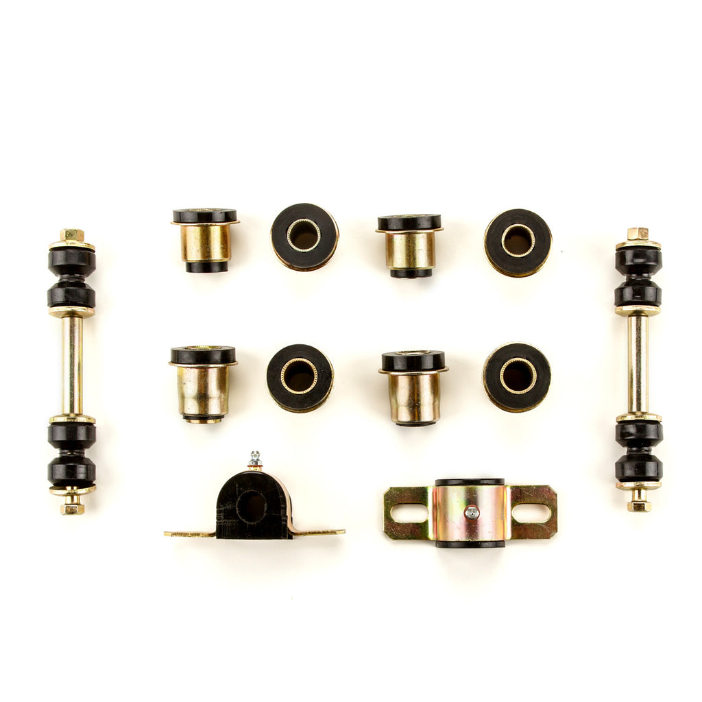 1955 1956 1957 Chevrolet Full Size Black Polyurethane New Front End Suspension Master Rebuild Kit with Idler Arm Bushing Repair Kit