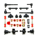 1955 1956 1957 Chevrolet Full Size Red Polyurethane New Front End Suspension Master Rebuild Kit with Idler Arm Bushing Repair Kit