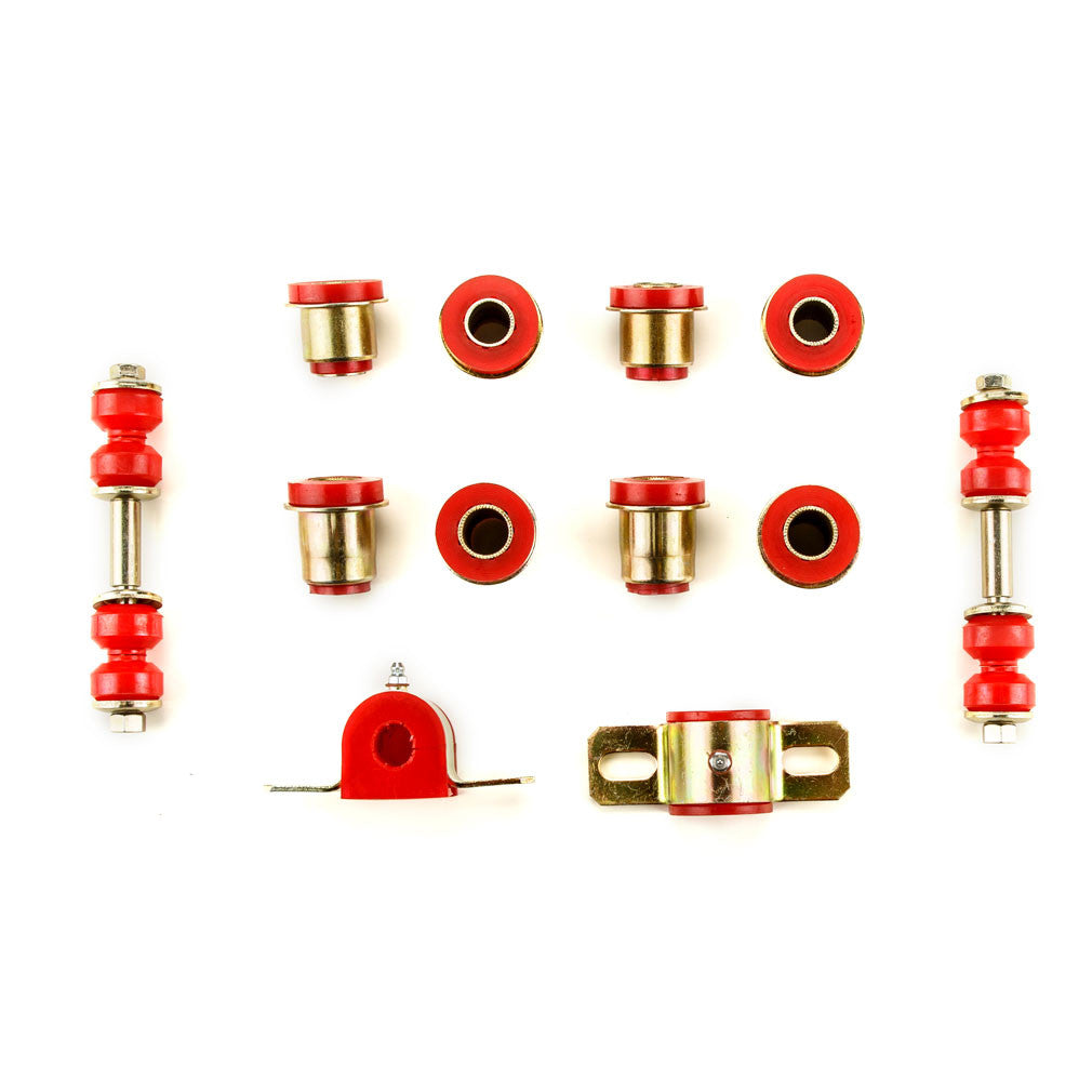 1963-1967 Chevrolet Corvette Red Polyurethane New Front End Suspension Bushing Set