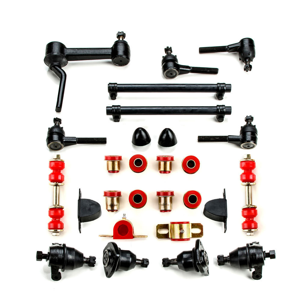 1975-1982 Chevrolet Corvette Red Polyurethane New Front End Suspension Master Rebuild Kit