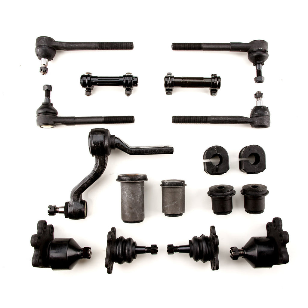 1989-1992 GMC 4WD K1500 Pickup & Suburban Yukon K2500 Pickup w/ 7200 GVWR New Front End Suspension Rebuild Kit with Idler Arm