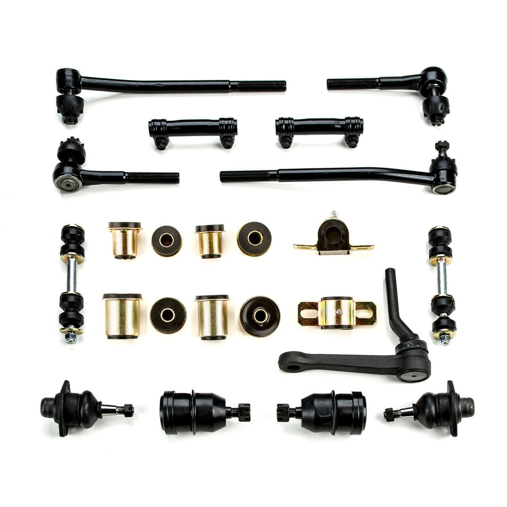 1974 Chevrolet Camaro Black Polyurethane New Front End Suspension Rebuild Kit with Idler Arm