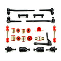 1974 Chevrolet Camaro Red Polyurethane New Front End Suspension Rebuild Kit with Idler Arm