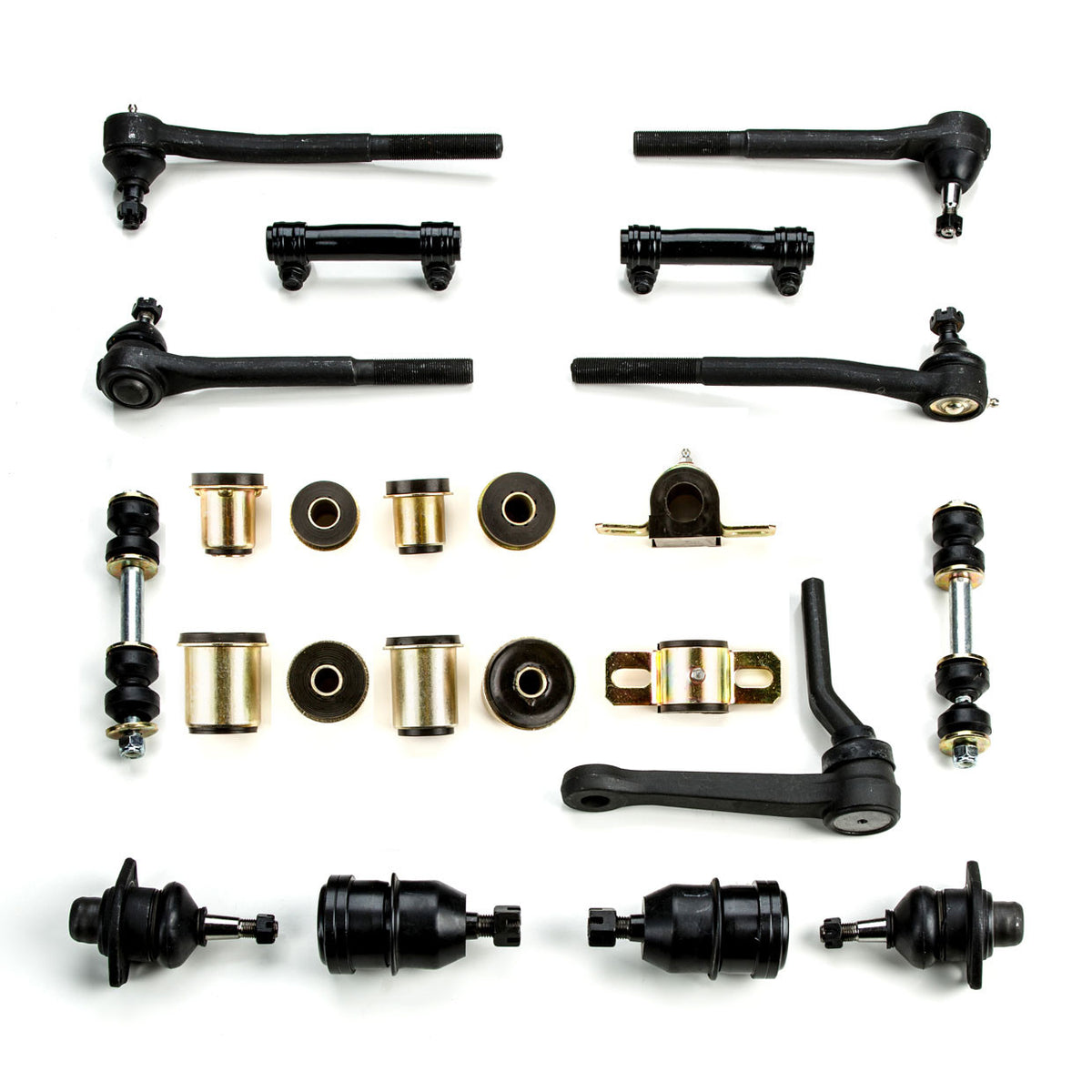 1975 1976 1977 1978 1979 Chevrolet Camaro Black Polyurethane New Front End Suspension Rebuild Kit with Idler Arm