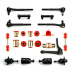 1975-1979 Chevrolet Chevy II Nova Red Polyurethane New Front End Suspension Rebuild Kit with Idler Arm
