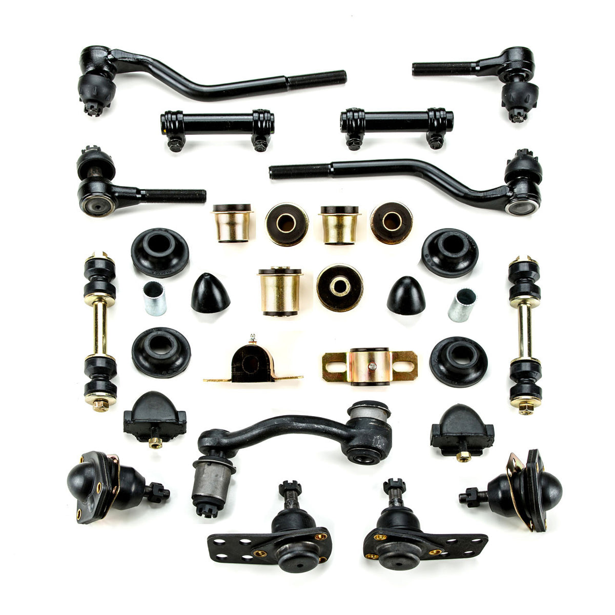 1962-1967 Chevrolet Chevy II Nova Black Polyurethane Front End Suspension Master Rebuild Kit Idler Arm