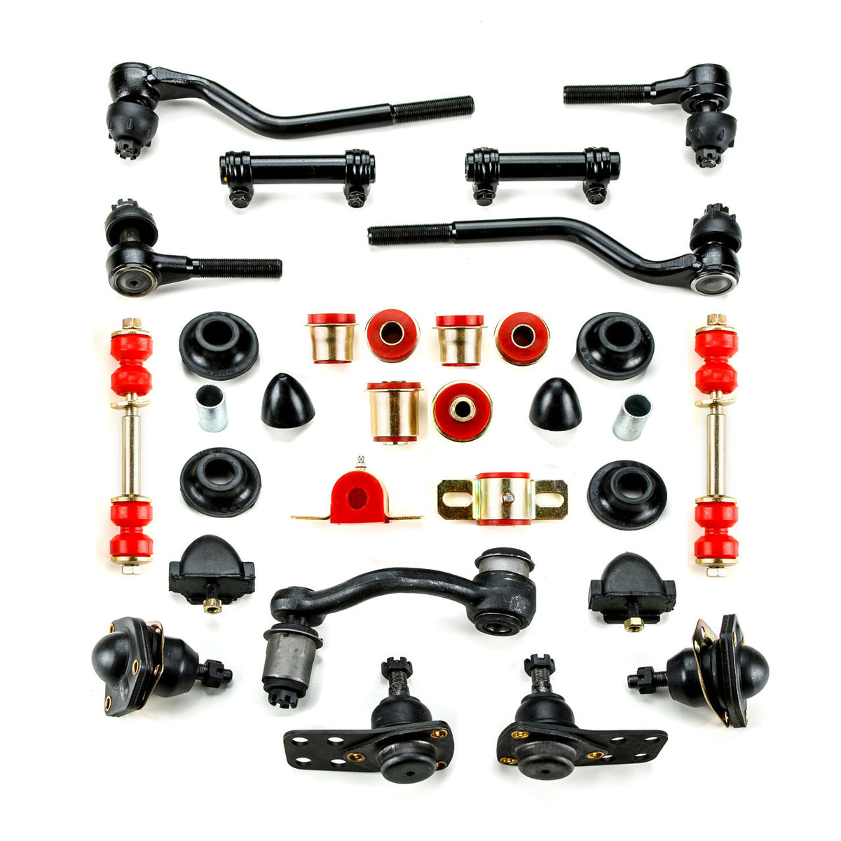 1962-1967 Chevrolet Chevy II Nova Red Polyurethane Front End Suspension Master Rebuild Kit Idler Arm