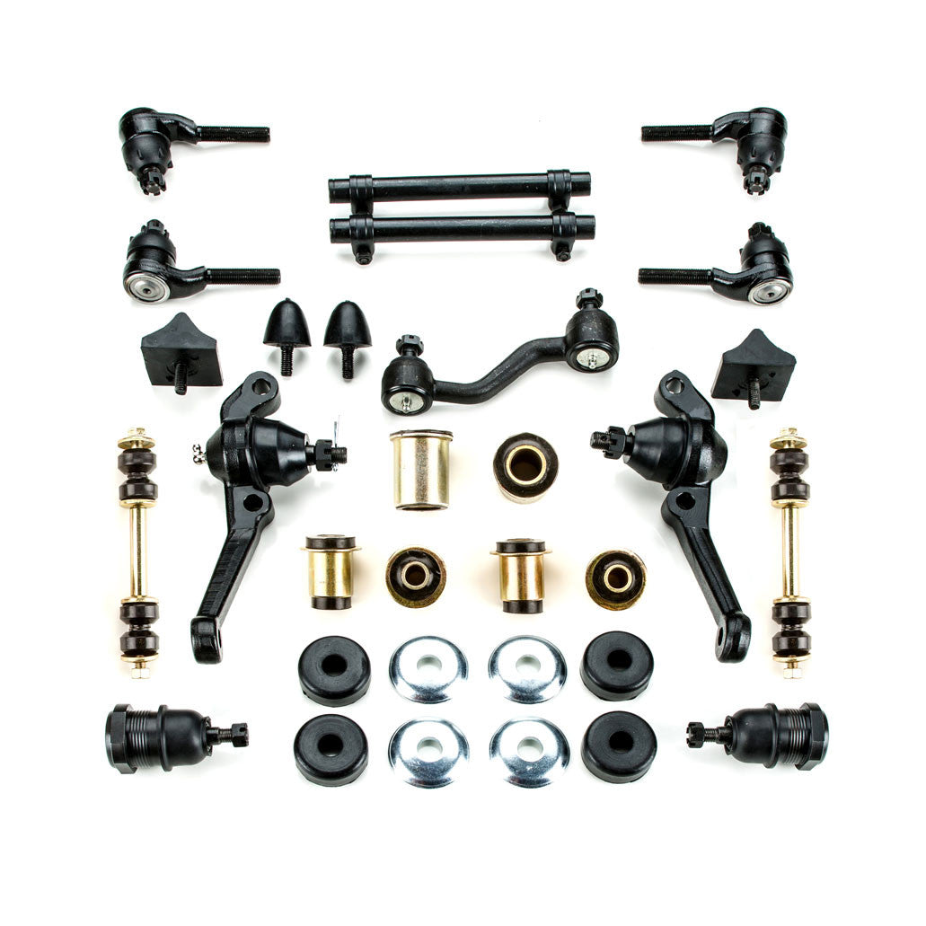 1962-1966 Plymouth Duster Valiant with Drum Brakes Black Polyurethane New Front End Suspension Master Rebuild Kit