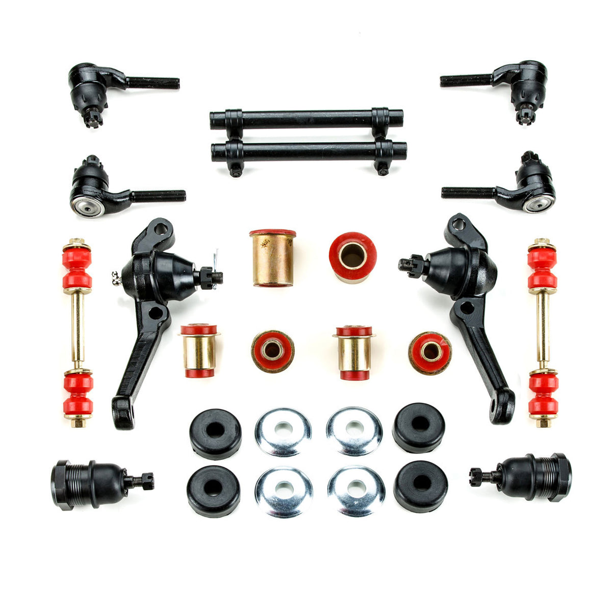 1962-1969 Plymouth Duster Valiant with Drum Brakes Red Polyurethane New Front End Suspension Rebuild Kit