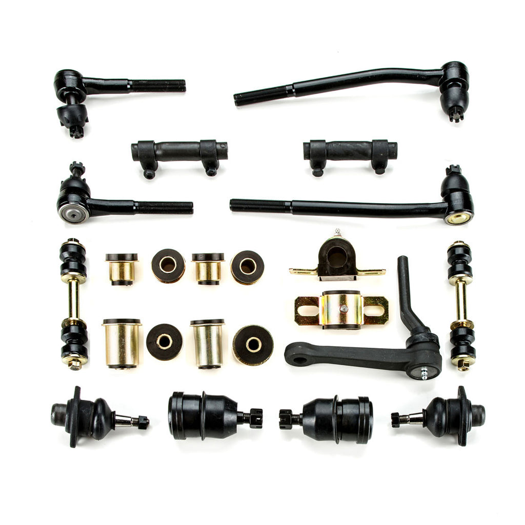 1970 1971 1972 1973 Pontiac Firebird Trans Am Black Polyurethane Front End Suspension Master Rebuild Kit with Idler Arm