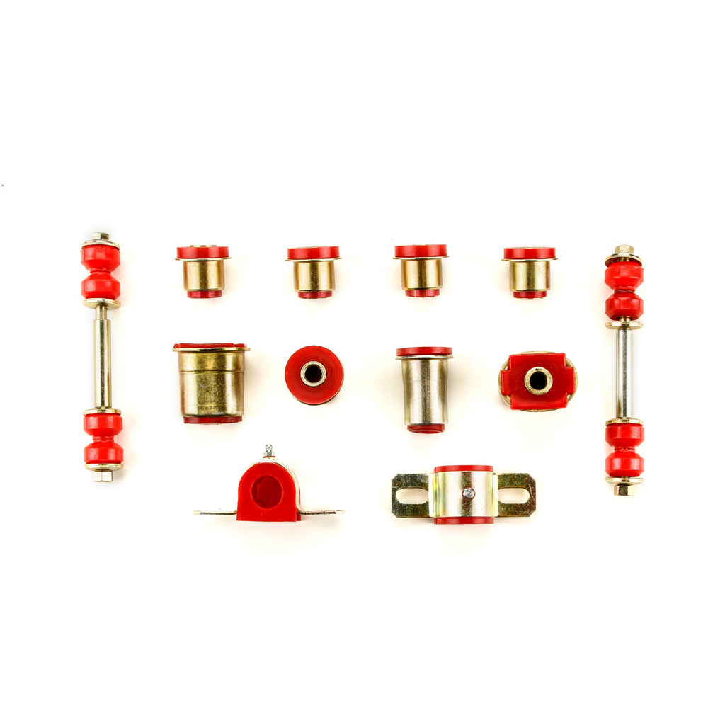 1970 Chevrolet Chevelle Monte Carlo El Camino Red Polyurethane New Front End Suspension Master Rebuild Kit with Oval Control Arm Bushings