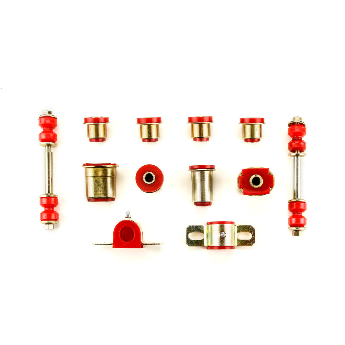 1970 Chevrolet Chevelle Monte Carlo El Camino Red Polyurethane New Front End Suspension Rebuild Kit with Oval Control Arm Bushings