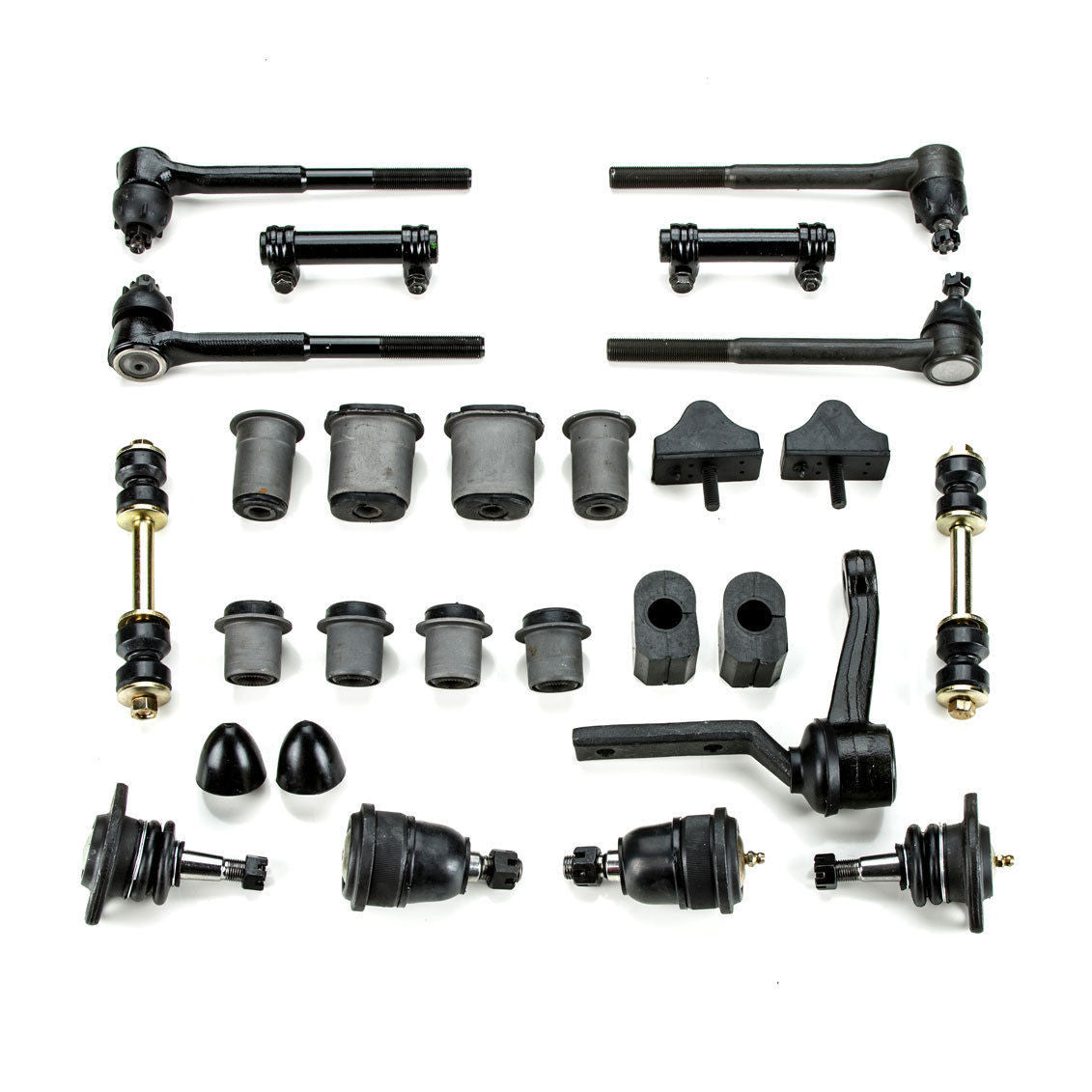 1964-1970 Pontiac GTO LeMans Tempest Front End Suspension Master Rebuild Kit w/ Oval Lower Control Arm Bushings