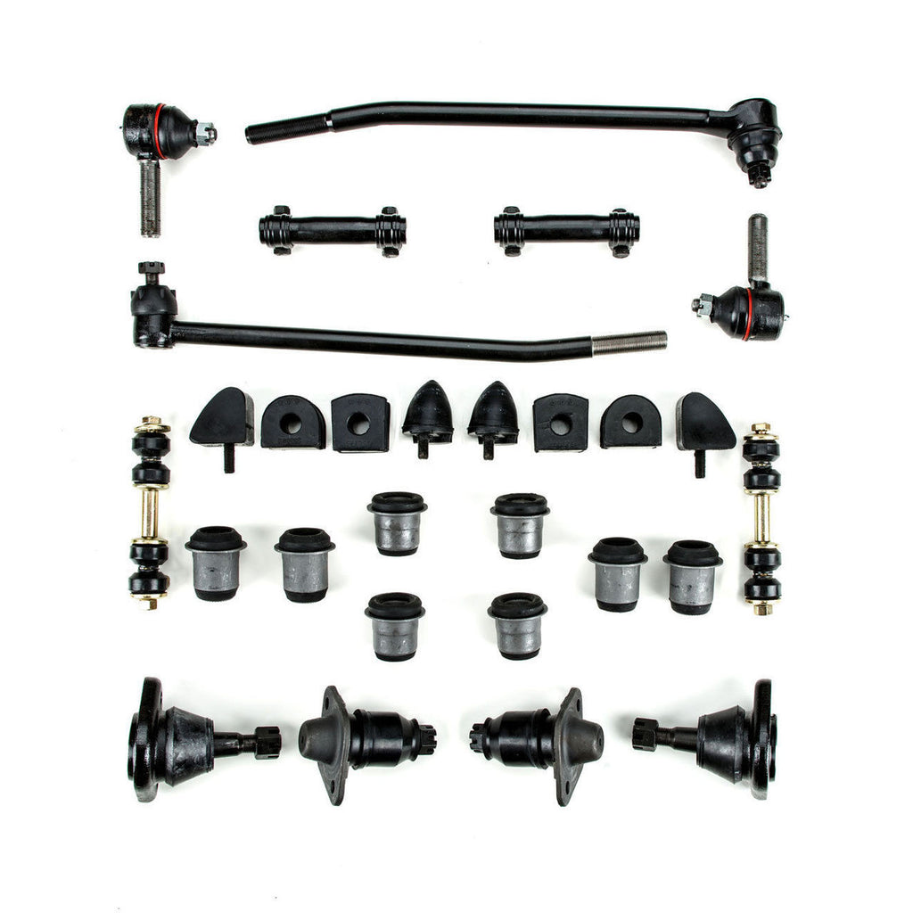 1957 1958 Ford Full Size New Front End Suspension Rebuild Kit with Inner Tie Rods