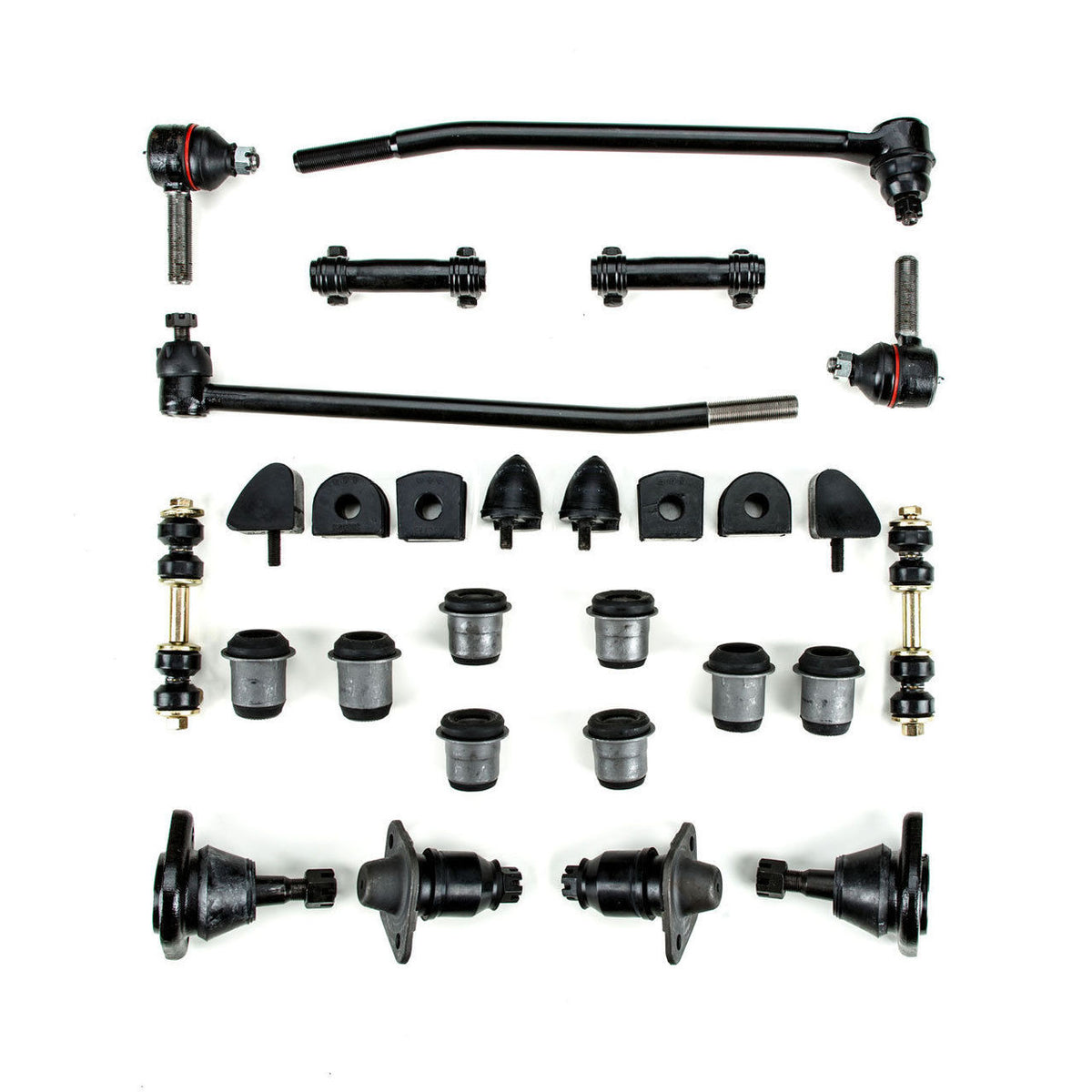 1957 1958 Ford Full Size New Front End Suspension Rebuild Kit with Inner Tie Rods